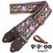 Nefelibata Gitarrengurt, Jacquard-Stickerei Baumwolle Gitarrengurte mit Crazy Horse Leder Enden für Bass, elektrische & akustische,Geschenke für Kinder, Gitarristen