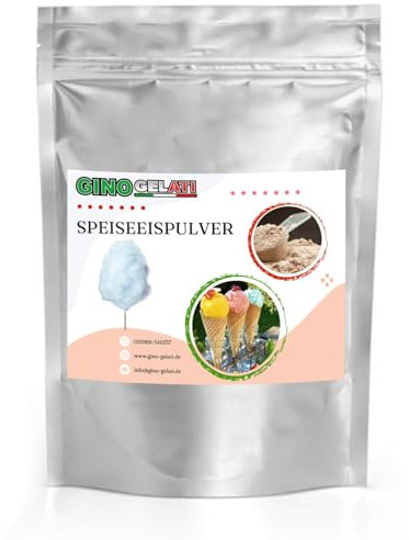 Gino Gelati Zuckerwatte Eis Speiseeis Pulver, verschiedene Geschmacksrichtungen, herstellung mit oder ohne Maschine, schnelle und einfache Zubereitung (1 Kg, Blau)