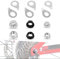 Urkupoo 12PCS Bicycle Axle Nuts and Safety Washers, 3 Size M8 M9.5 M10 Bike Wheel Nuts Kit, Black Silver Bike Axle Nuts Washers for Front Rear Mountain Road Kid City Bike Wheel
