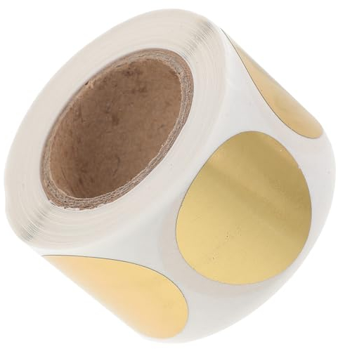 VILLCASE Runde Scratch off Aufkleber Goldfarben Selbstklebende Rubbel-etiketten Für Rubbellose Spiele Und Dankeskarten Vielseitig Für Spiele Preise Und Diy-events