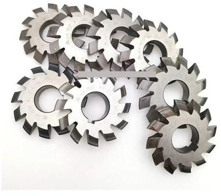 Hookurity HSS Zahnradfräser M4 Zahnradfräser-Set, 8-teilig, HSS-Evolventen-Schneidwerkzeuge, M1, M2, M3, M6, M10-Module, Evolventen-Zahnrad-Schneidwerkzeuge