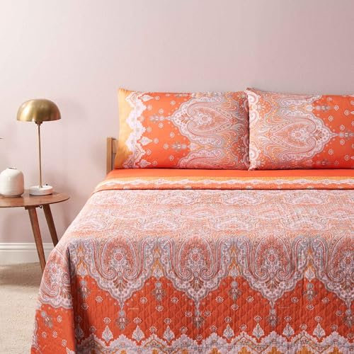 Bassetti ISOLABELLA Tagesdecke aus 100% Baumwolle in der Farbe Orange O1, Maße: 265x255 cm - 9332284