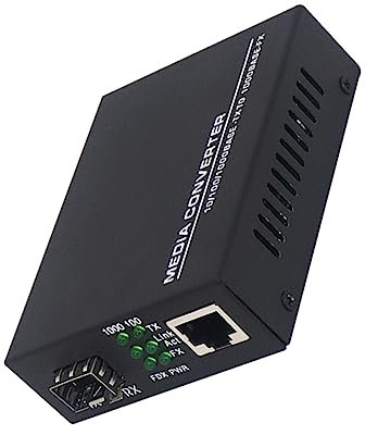 OSALADI Convertisseur Fibre Optique vers Ethernet pour Modem Fibre Compatible avec Modules LC