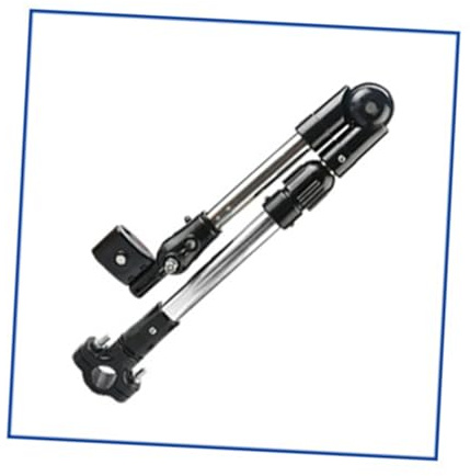 GALPADA Support Parasol Poussette et Acier Inoxydable Réglable Fixation pour Protection Uv et Pluie Compatible Poussettes Fauteuils et Vélos Électriques Noir