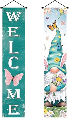 Willkommen Zuhause Stoff Tür Banner, Welcome Home Deko mit Stangen, Willkommen Zurück Dekorationen, Welcome Back Türbanner für Familienfeiern Klassenzimmer Schule Saison Familie Partei