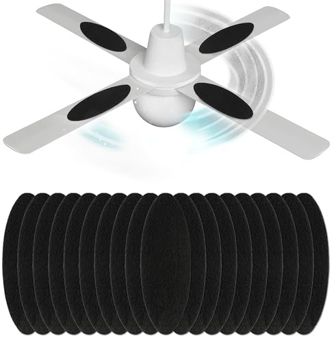 Ceiling Fan Air Filters for Blades 20Pcs Coconut Carbon Air Purifier Pad | Easy Stick Dust & Odor Removal, Traps Allergens, Keep Air Fresh, for Home Office Bedroom Pet