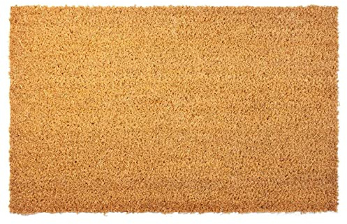 Primaflor Kokos-Fußmatte aus Naturfasern - Natur - 50 x 80 cm - 17 mm Höhe - rutschfeste und Robuste Türmatte - Schmutzfangmatte aus Kokosfasern für Innen & Außen