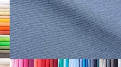 Bündchenstoff XXL als Meterware|doppelt: 75cm breit|einfach: 150cm breit|Farbe: 37 Taubenblau|0,75m lang|96% Baumwolle, 4% Elasthan|Jersey|1buy3|Grundpreis pro qm: € 11,10
