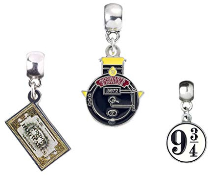 The Carat Shop, Set Regalo 3 Colgantes, Hogwart´s Express, Ticket Tren & Plataforma 9 3/4 de Harry Potter