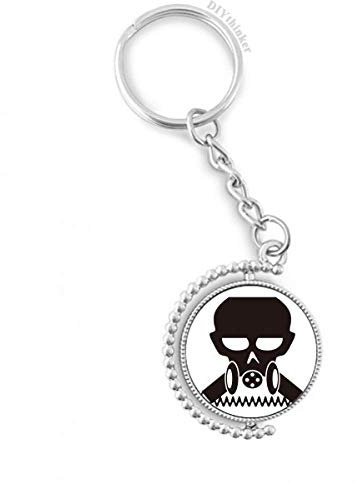 DIYthinker Zu Biochemical Cyborg Gasmaske Drehbare Schlüsselanhänger Ringe 1.2 Zoll x 3.5 Zoll Mehrfarbig