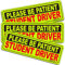 Anley Reflektierende magnetische Autoschilder für Studentenfahrer – Please Be Patient Student Driver – Fahrzeugsicherheits-Stoßstangenmagnet für Neue Fahrer oder Anfänger, 25,4 cm – Set mit 3 Stück