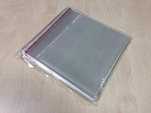 100 Cases for Slim CD Cases with Reusable Adhesive Closure Flap and Glossy Surface by Mádori Solutions Cellophane Anti-Static Protection Thin Flap Self-Closing Glue CDs 5.2 mm