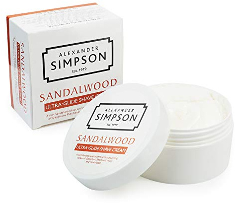 Simpson Shaving Brushes Simpsons Ultra-Glide Sandelholz Rasiercreme, 180 ml, Einzigartig, Standard, 75
