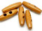 10 Knebelknöpfe Holz Braun, Holzknöpfe Knebel, Mantellknöpfe, ovale Knöpfe, 4 x 1,2 cm - 2 Löcher längliche Knöpfe zum basteln annähen nähen Jackenknöpfe