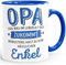 Moonworks® Geschenk Tasse anpassen egal was im Leben auf dich zukommt wenigstens hast du keine hässlichen Kinder Kaffee-Becher Opa-Enkel inner-royal Keramik-Tasse