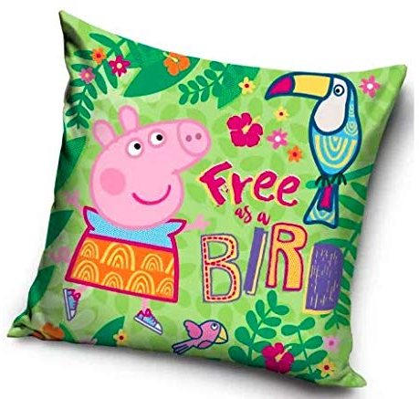 TipTrade Peppa Pig Schweinchen Peppa Kissen Dekokissen Zierkissen PP203006 40 cm x 40 cm