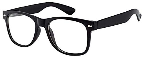 Boolavard Kinder Nerd Brille Clear Lens Geek Fake für Kostüm Kinder (Alter 3-10) Schwarz