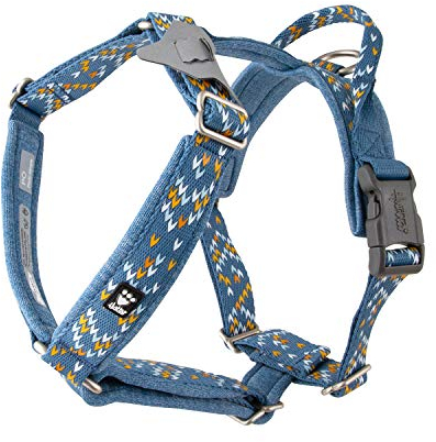 Hurtta Razzle-Dazzle Y-Geschirr, Heidelbeere, 45,7–55,9 cm