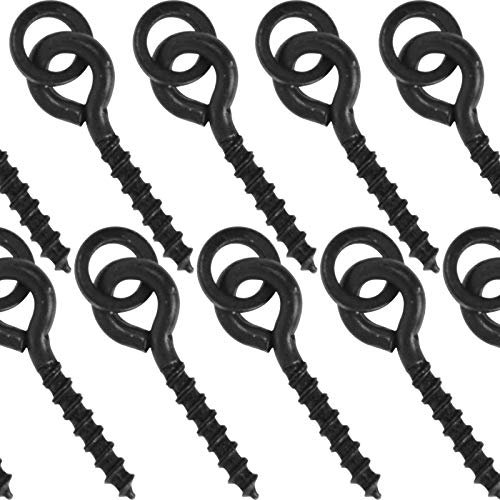SF Bait Screw With Round Link Loop Swivels for Carp Fishing Terminal Rig Tackle 25Pcs