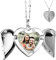 TOFBS Collar con medallón de corazón y alas de ángel, con foto personalizada, con colgante de memoria, regalo para mujeres, niñas, mamá, novia, esposa, Zinc