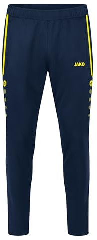JAKO Damen Allround Trainingshose Lang, Marine/Neongelb, 44 EU