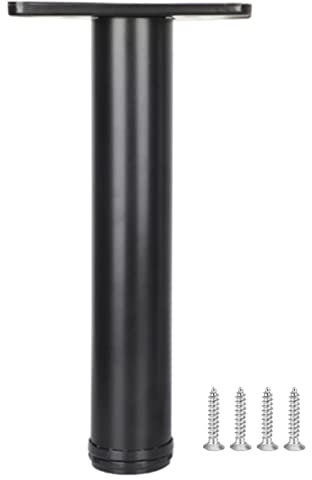 LOVEM Möbelbeine Verstellbar, Tischbeine Schwarz, Ø60mm, Möbelfüße Aluminiumlegierung Bartisch Beine Tischfüße Esstisch Bartisch/Beistelltisch/Küchenbartisch Beine, Kunststoff-Basis, 4 Stück (110cm)