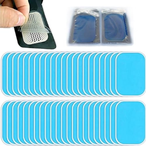 Norhogo 24 Paar Hydrogel-Aufkleber, 48 Stück, wiederverwendbar, austauschbar, Hydrogel-Gel-Pad, für Muskel-Elektrostimulator, Bauchgerät, Muskelstimulator-Pad, Gel-Blatt