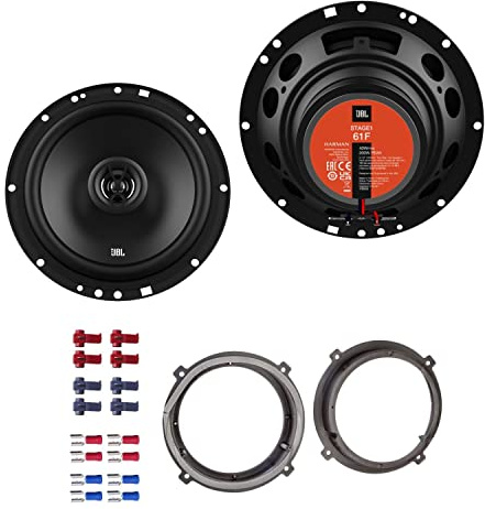 JBL Stage1 61F Lautsprecher mit Einbauset passend für KIA Sportage ab 2010 Türen vorne 400 W 165mm 2 Wege Koax