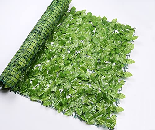 Bprtcra Écran de haie de Lierre Artificiel, écran de confidentialité de Feuille Artificielle Panneaux de haie Artificielle Rouleau de haie de Jardin décoration extérieure de Balcon,K (0.5X3M)