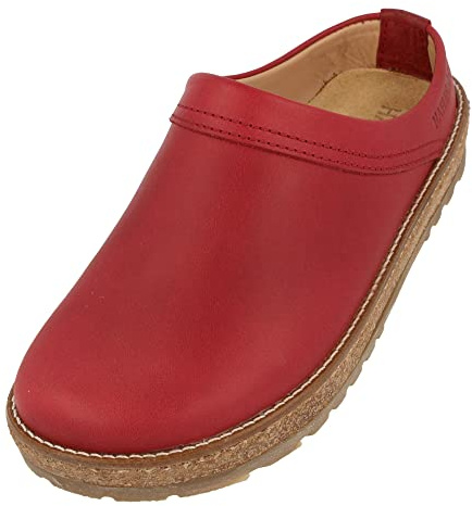 HAFLINGER Travel-Classic Eleganter Clog aus Leder mit Eva-Sohle Rot (771), Gr. 44