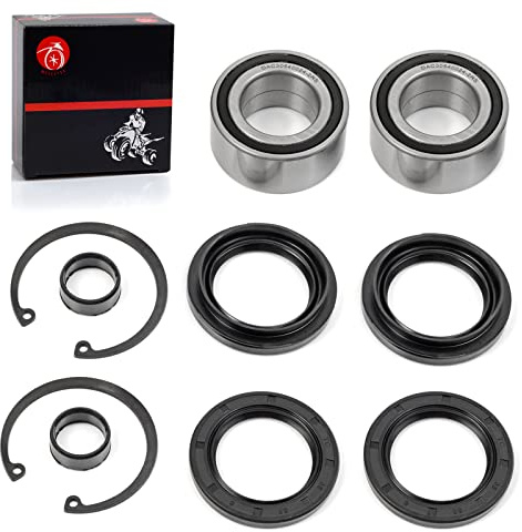 Front Wheel Bearings & Seals Compatible with Honda Foreman 400 TRX400FW Foreman 450 TRX450 S/ES/FE/FM Foreman 500 Rubicon 500 TRX500 Rincon 650 TRX650 Rincon 680 TRX680 1995-2014