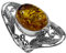Ringe 925 Sterling-Silber Bernstein Edelstein Finger Ringe Handgefertigter Designer Filigran Mode Schmuck für Geschenke Ringe für Herren Damen Größe 17,25