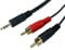 1m 3.5mm Jack to 2 x RCA Cable (Twin Phono) Audio Lead Stereo Long GOLD Cable