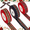 3 Rollen Karo Weihnachtsbänder Karierte Schleifenbänder Gingan Geschenkbänder Weihnachten Stoffbänder für Geschenk Verpackung Kränze Basteln Schleifen, 11 Yards x 1,6 cm (Dunkel)