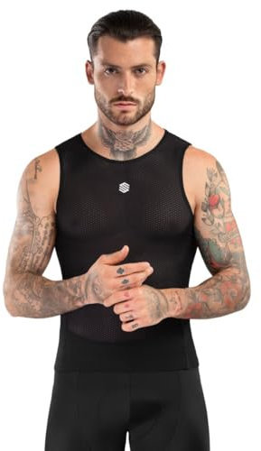 SIROKO - Ärmelloses Fahrradbaselayer Atomic - 2XL-3XL - Schwarz