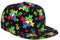 Doklgoil Baseballkappe für Autismus-Bewusstsein, verstellbar, 3D-Druck, Snapback, flache Rechnung, Hip-Hop-Hut, Schwarz-1, Einheitsgr��e