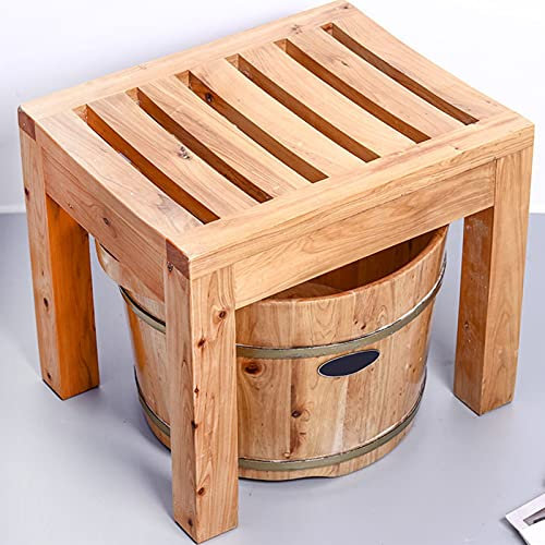 Panca Doccia in Legno per Doccia Interna, Comodo Sgabello da Bagno Sicuro Vasca Idromassaggio Sauna Sedile da Bagno Sedile da Bagno per Patio Esterno Cortile Giardino, capacità 250