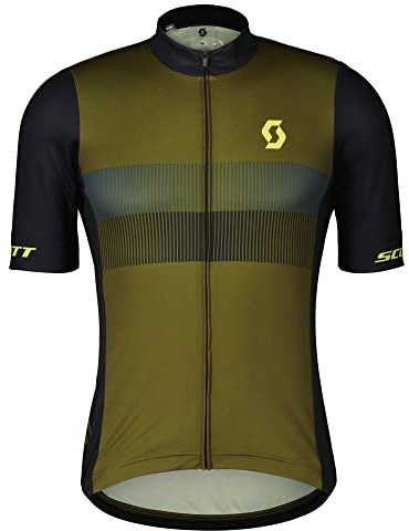 Scott RC Team 10 Fahrrad Trikot kurz fir grün/gelb 2023: Größe: XL (54/56)