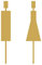 WC-Schild, Messing, WC-Schild für Herren und Damen, Pfeil-Figuren-Set, moderne Badezimmer-Türschilder, Behindertenbeschilderung (A)