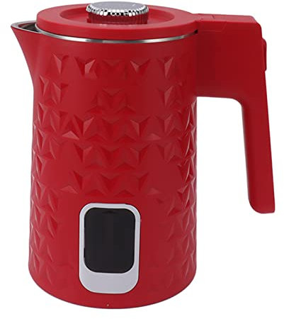 Stainless Steel Electric Hot Water Kettle, 2L Electric Tea Kettle Automatic Shut Off Fast Heating Dry Hot Protection for Kitchens for Offices (Red)