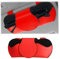 JNNJ Brillenhalter für Auto Leder, Auto Sun Visor Aufbewahrungstasche PU Leder, Aonnenblenden Auto Organizer, Multifonction Brillenetui, Für alle Fahrzeuge(Rot)