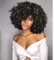 QUEENTAS Afro-Perücken für Frauen, Afro-Perücke, verworren, lockig, mit Pony, ohne Kleber, 70er-Jahre-Disco-Kunsthaar, Afro-Perücke für Halloween (10inch,Schwarz bis Blond)