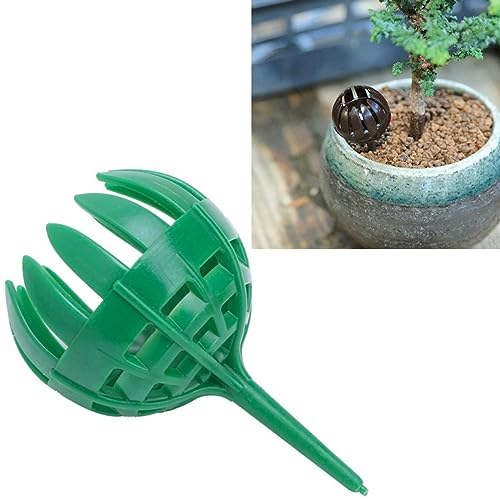 König Design Bonsai Dünger Körbe mit Spikes, 10er Pack Dünger Container Box Garten Werkzeug, Farbe:Grün
