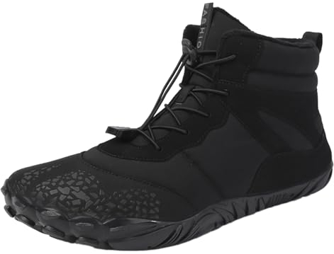 Fulidngzg Winterschuhe Damen Herren Orthoback Outdoor Winterboots Winterschuhe Wildling Weiß Winterstiefel Barfuss Schuhe 2023 Gefüttert Schneestiefel Barfußschuhe Wasserdichte Winterbarfussschuhe