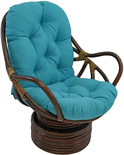DXYQXL Rattan-Kissen mit Drehgelenk, abnehmbar und waschbar, mehrfarbiges Schaukelstuhlkissen mit Bändern, perfekt für Terrasse und Garten (121,9 x 61 x 12,7 cm, Sitze nicht im Lieferumfang enthalten)