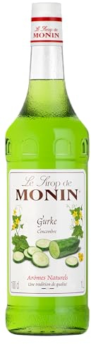 Monin Sirup Gurke (1 x 1,0l) - für erfrischende Getränke und Cocktails - natürlicher Gurkengeschmack - ohne künstliche Konservierungsstoffe - Mixologie Essentials