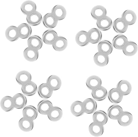 GLEAVI 20 Stück Edelstahl 8-Stellige Tischplattenbefestigungen Verbinder 1.0X0.5X0.3Cm Desktop-Befestiger Für Stabile Verbindung Und Einfache Montage