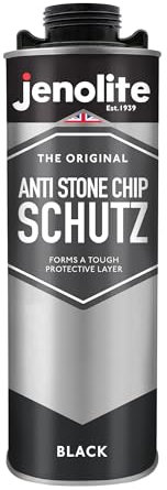 JENOLITE Protección Antigravilla | NEGRO | 1Litro | Sellador para Bajo del Coche | Protege Umbrales, Paneles Inferiores y Chasis contra Daños por Gravilla | Protección Anticorrosión contra el Óxido