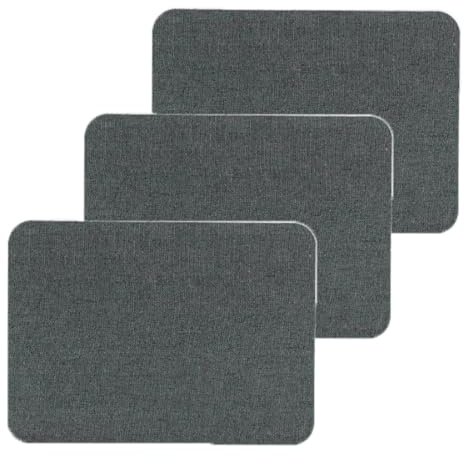 3Stück Flicken Selbstklebend Stoff,Leinen Patch Selbstklebende,Reparaturset Textil Kleber,Aufkleber Klebeband Patches Textilkleber,Quick Reparaturflicken Wasserdicht,für Kleidung Autositz (Dunkelgrau)