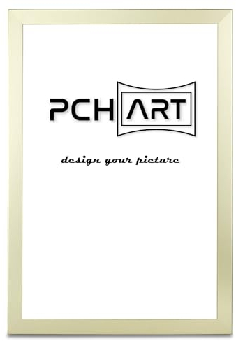 PCH[art] Bilderrahmen New Alaya | Farbe: Gold | Größe: 70x100 cm | zeitloser und schlichter Rahmen für Poster, Fotos und Portraits